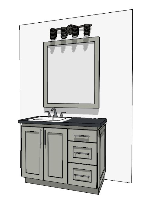 37"-48" Custom Vanity | Design Yours Below