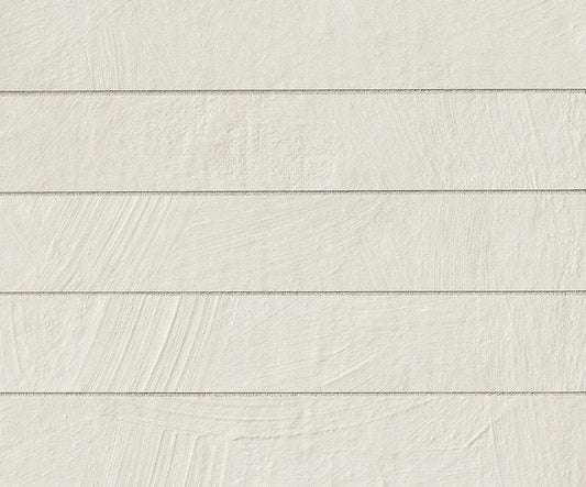2.5" x 16" Wall tile in color Bianco in a repeated horizontal pattern.