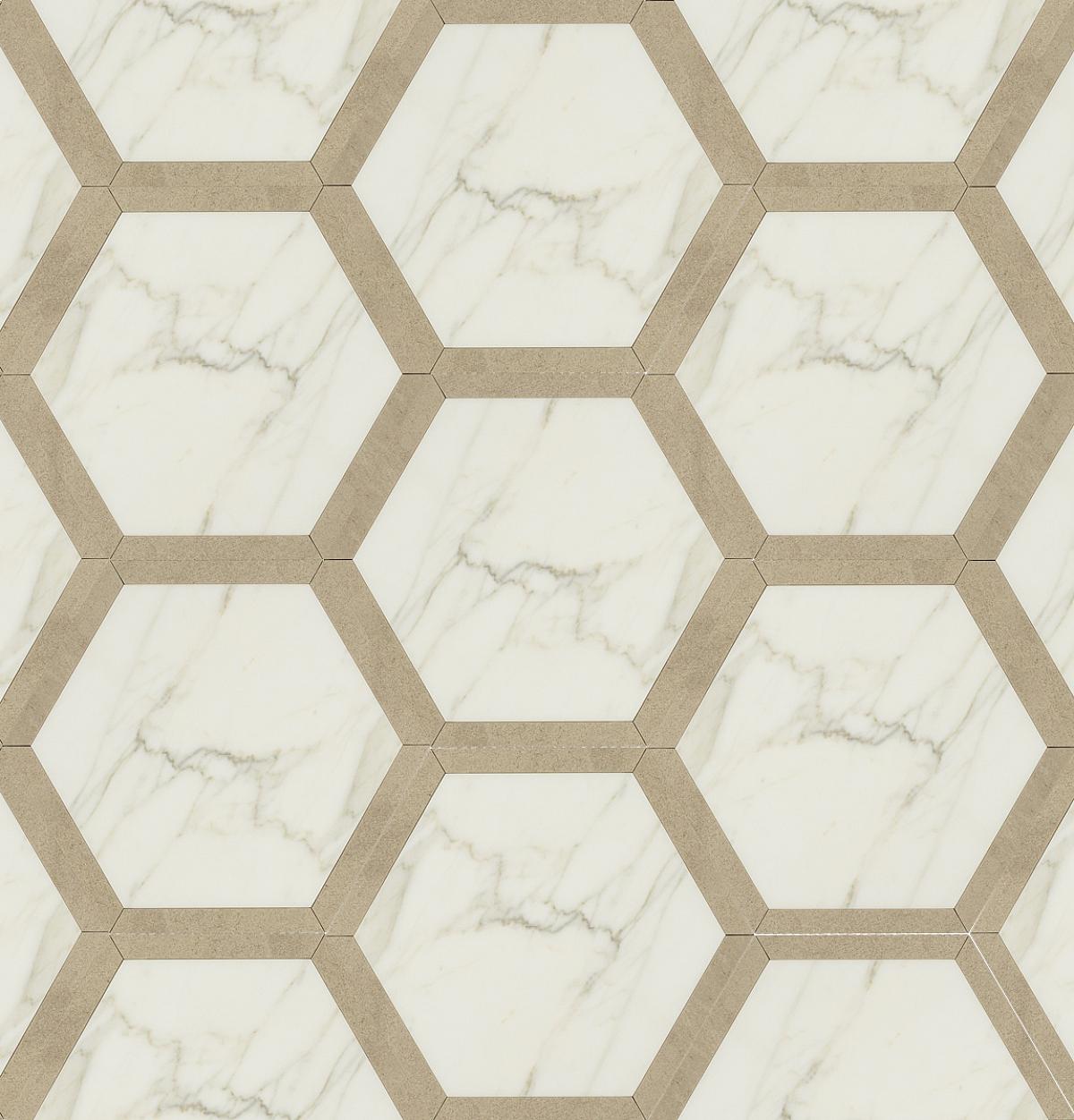 Suave Due Hexagon Decorative Tile