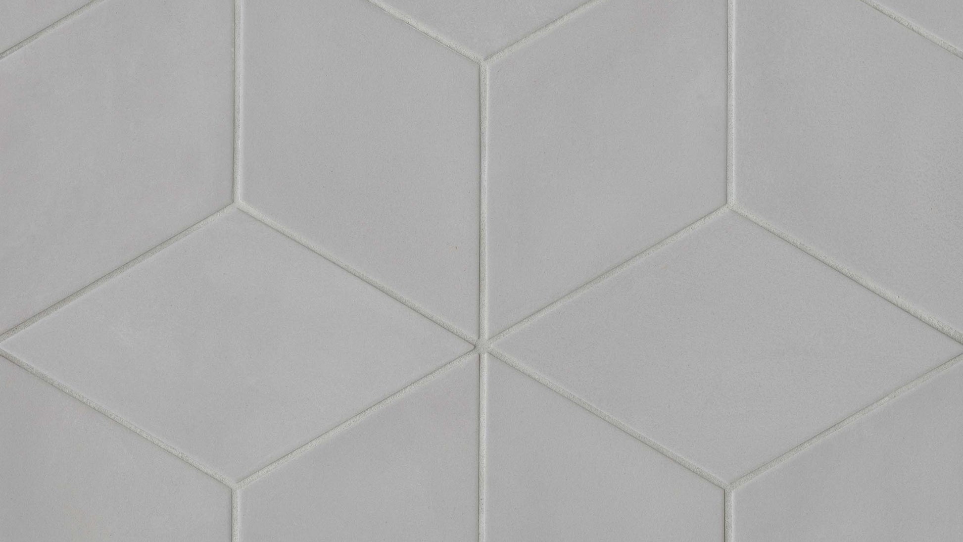 Rhomboid field tile in grey