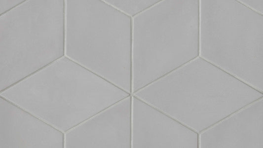 Rhomboid field tile in grey