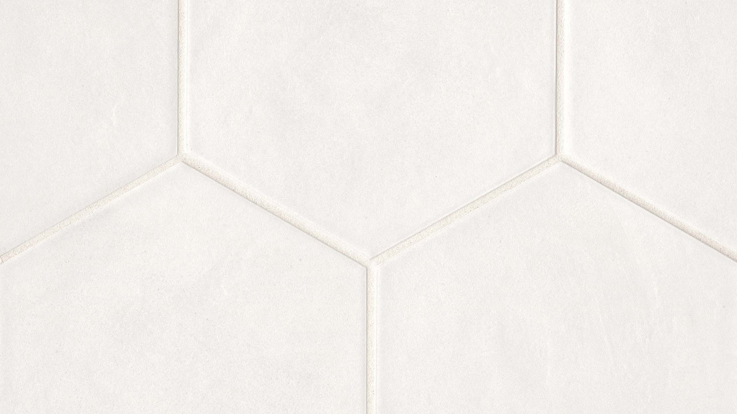 White hexagon field tile