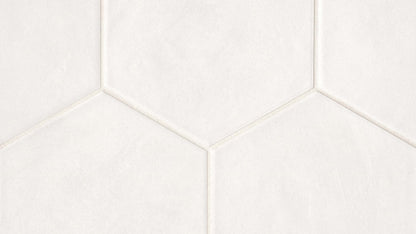 White hexagon field tile