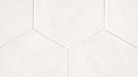 White hexagon field tile