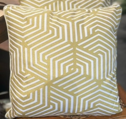 Gold Patterned Decorative Pillow