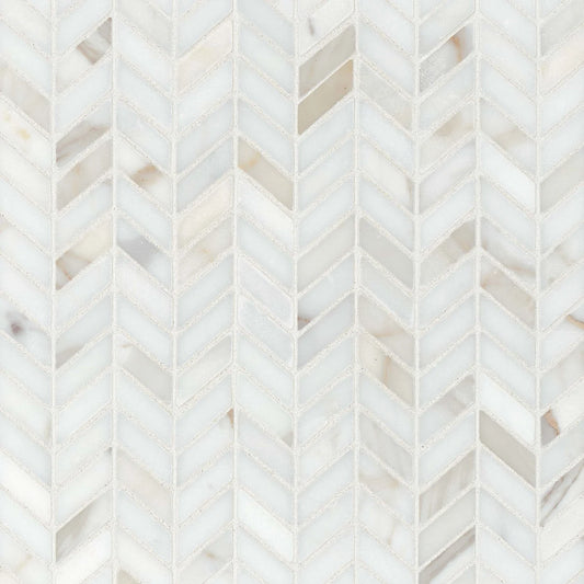 Calacatta Oro Chevron Mosaic Tile