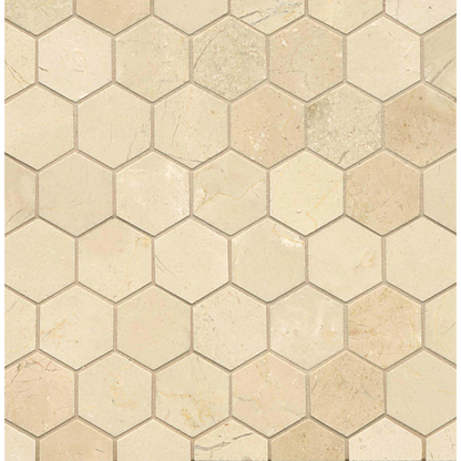 Crema Marfil Select Hexagon Mosaic Tile
