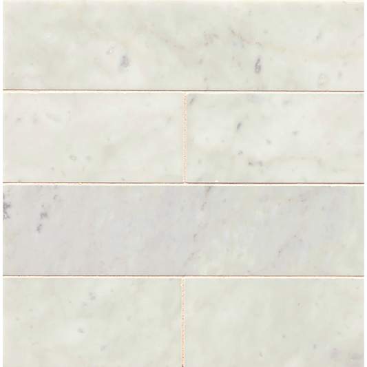 White Carrara Floor & Wall 3" x 12" Tile