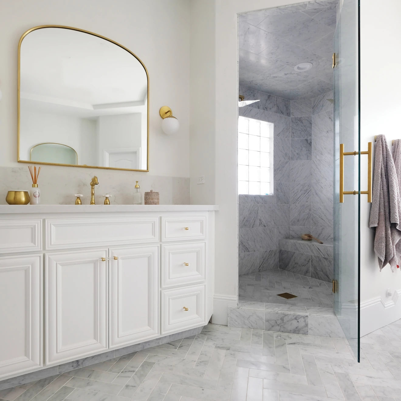 White Carrara Floor & Wall 24" x 24" Tile