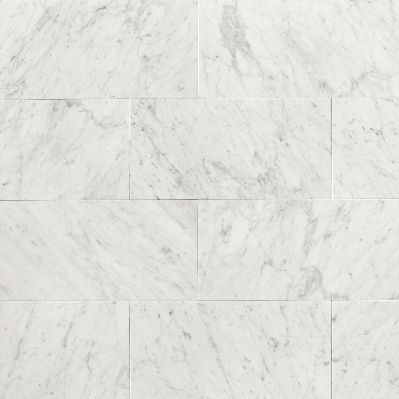 White Carrara Floor & Wall 12" x 24" Tile