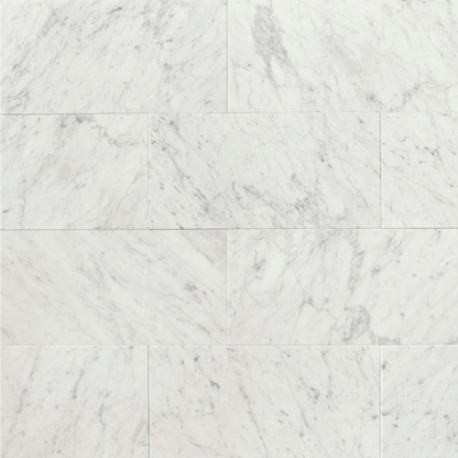 White Carrara Floor & Wall 12" x 24" Tile