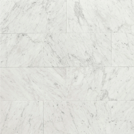 White Carrara Floor & Wall 12" x 24" Tile