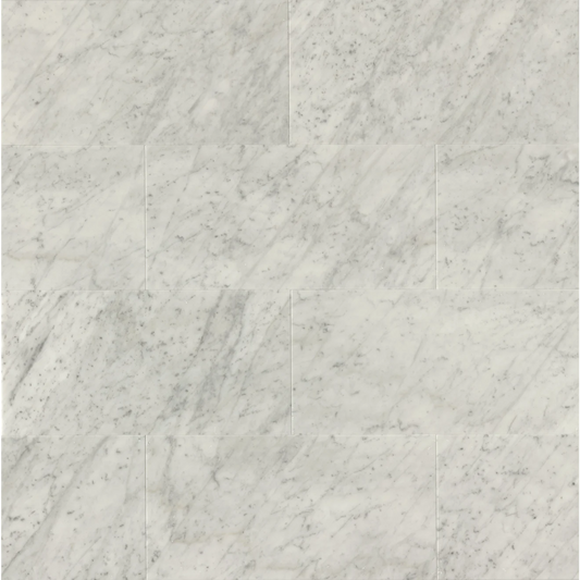 White Carrara Floor & Wall 12" x 24" Tile