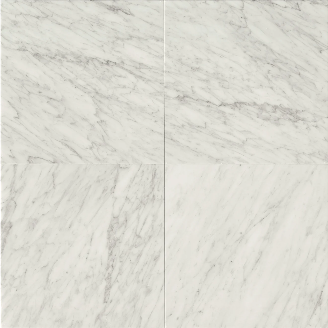 White Carrara Floor & Wall 24" x 24" Tile