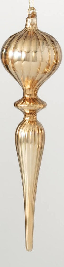 Gold Glass Finial Ornament
