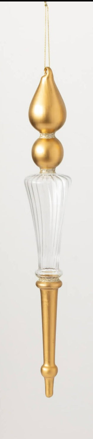 Gold Glass Finial Ornament