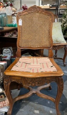 Walnut French Provincial Style Side Chair