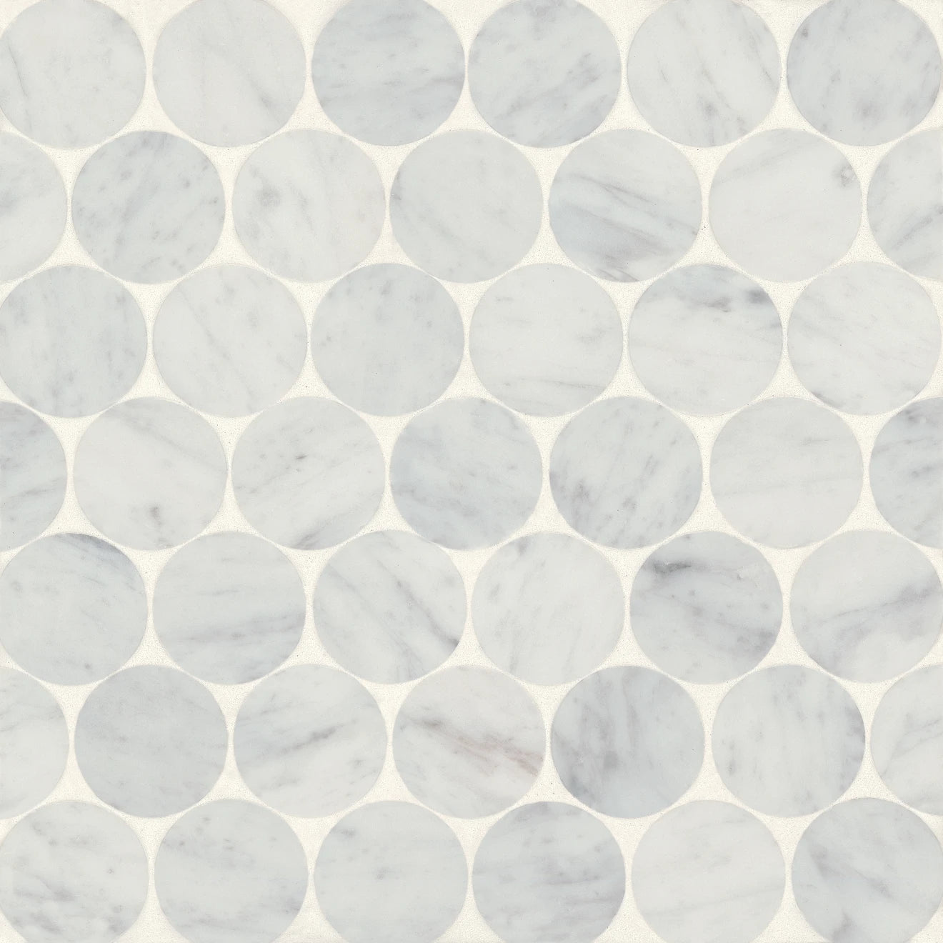 Monet 11-1/2" x 11-3/4" Circle Marble Mosaic Tile