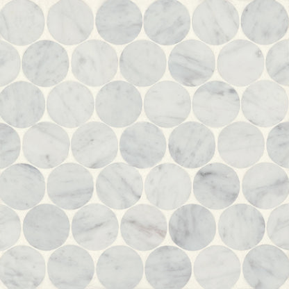 Monet 11-1/2" x 11-3/4" Circle Marble Mosaic Tile